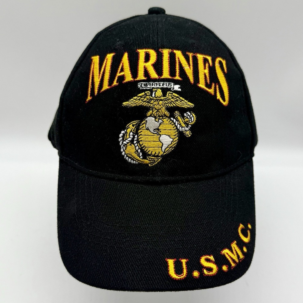 Marines USMC Embroidered Logo Emblems Adjustable‎ Back Semper Fi NWT